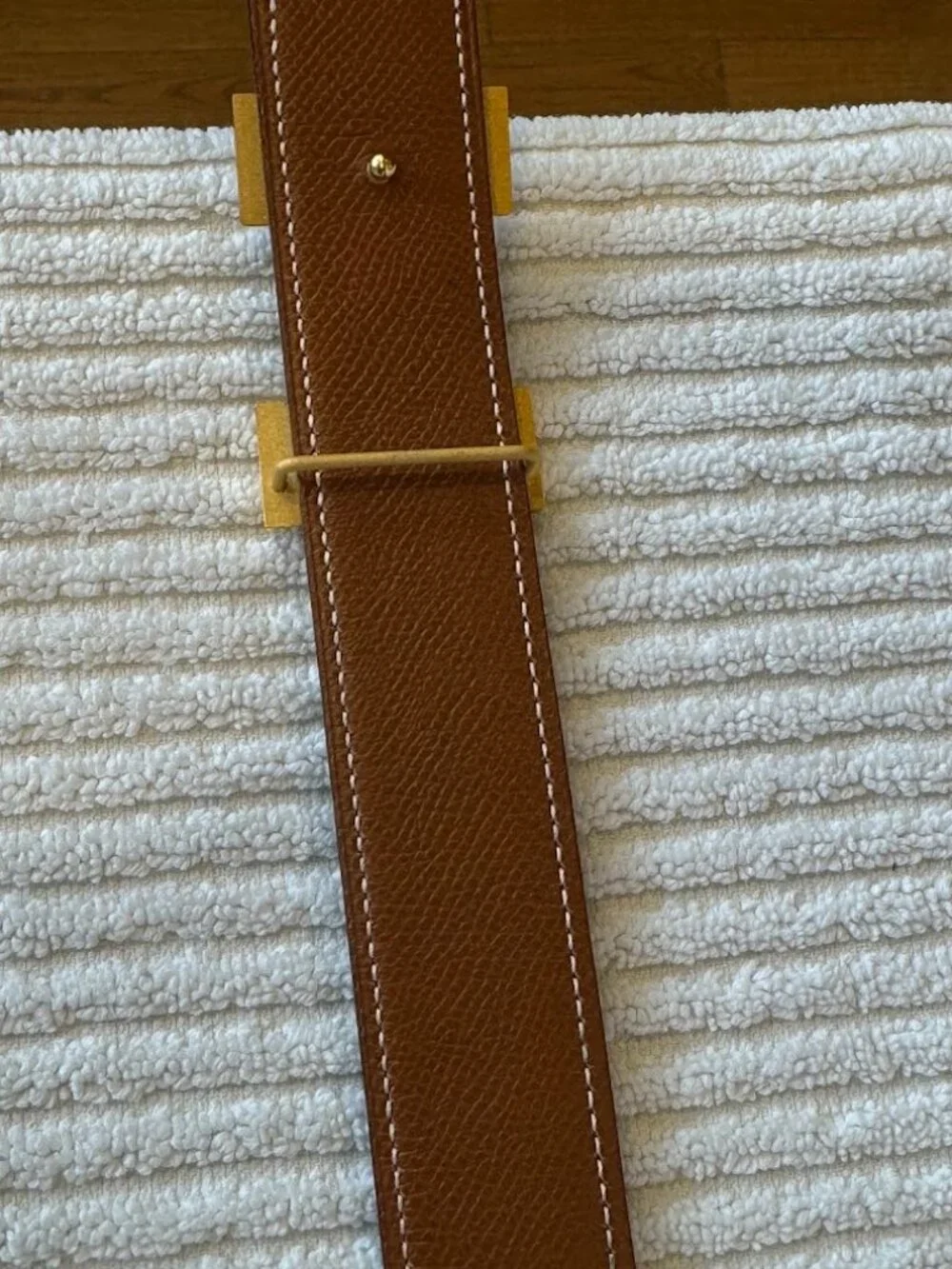 Hermes Men's H Belt - 85cm Black Box Calf / Gold Courcheval (most desirable)